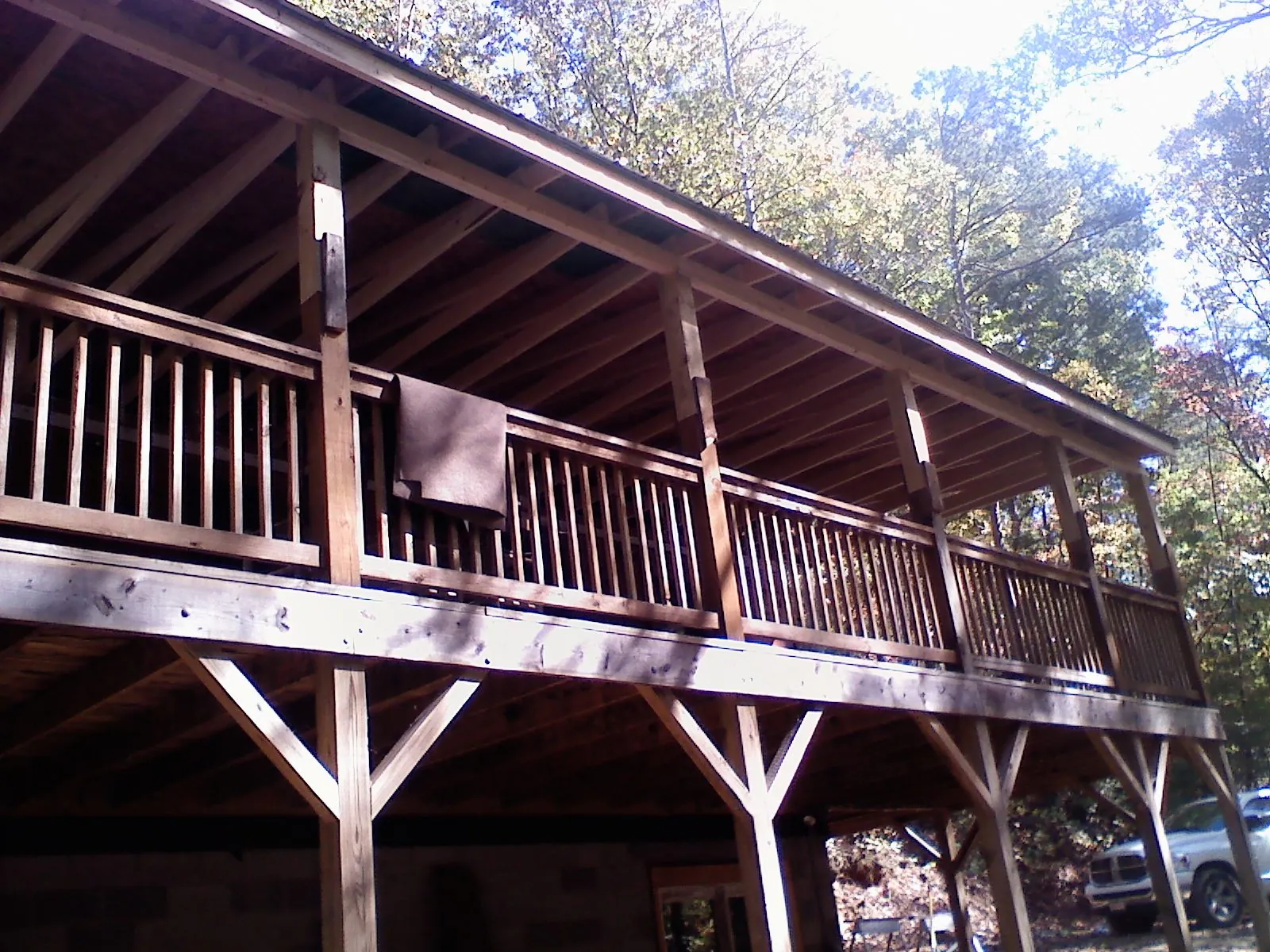 Timber framing under a new elevated porch and deck — Roof Leak Repair in Sandy Level by Roofing Brothers
